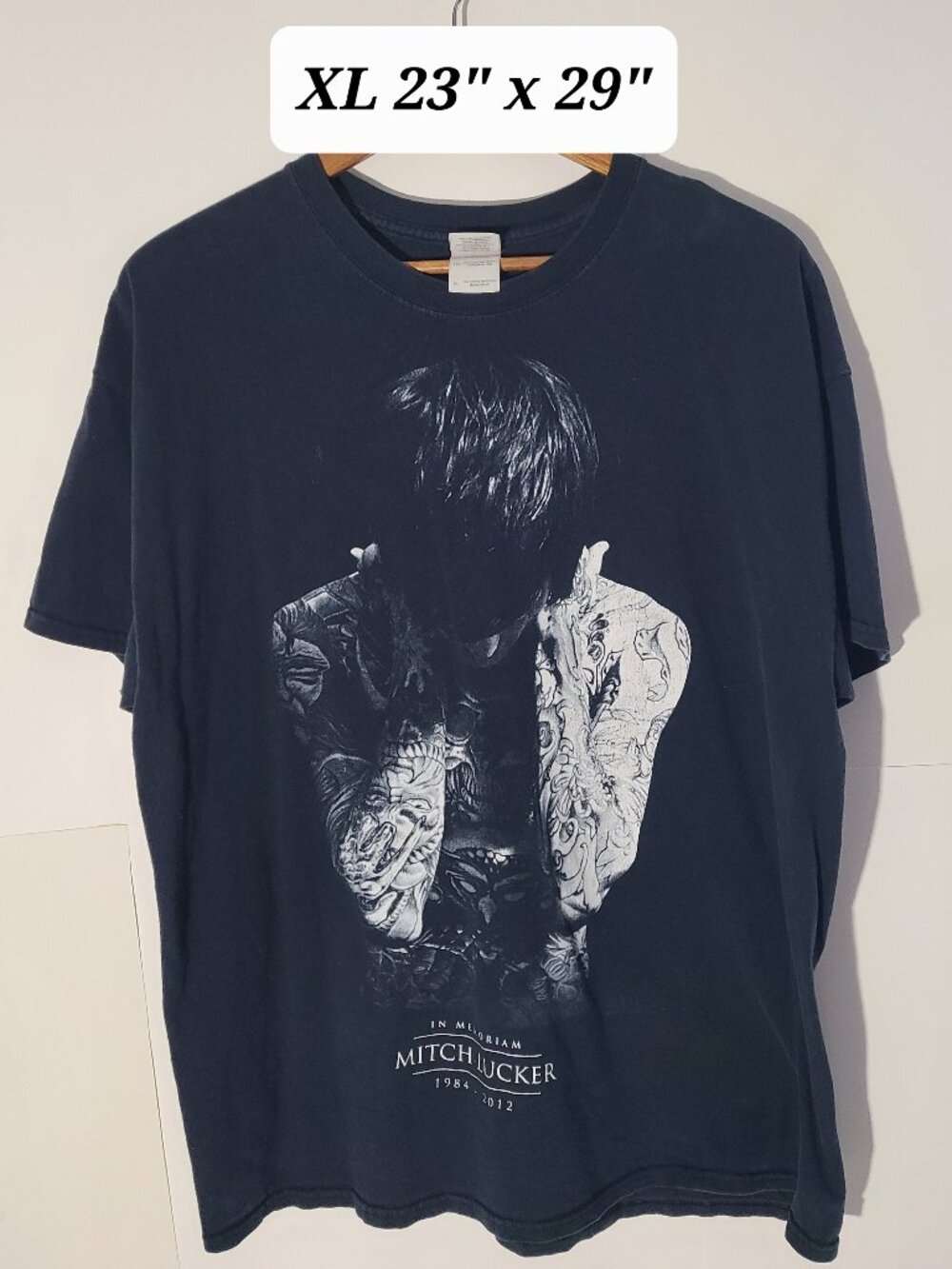 Suicide Silence Mitch Lucker Memorial XL Black T-Shirt Metalcore 2012